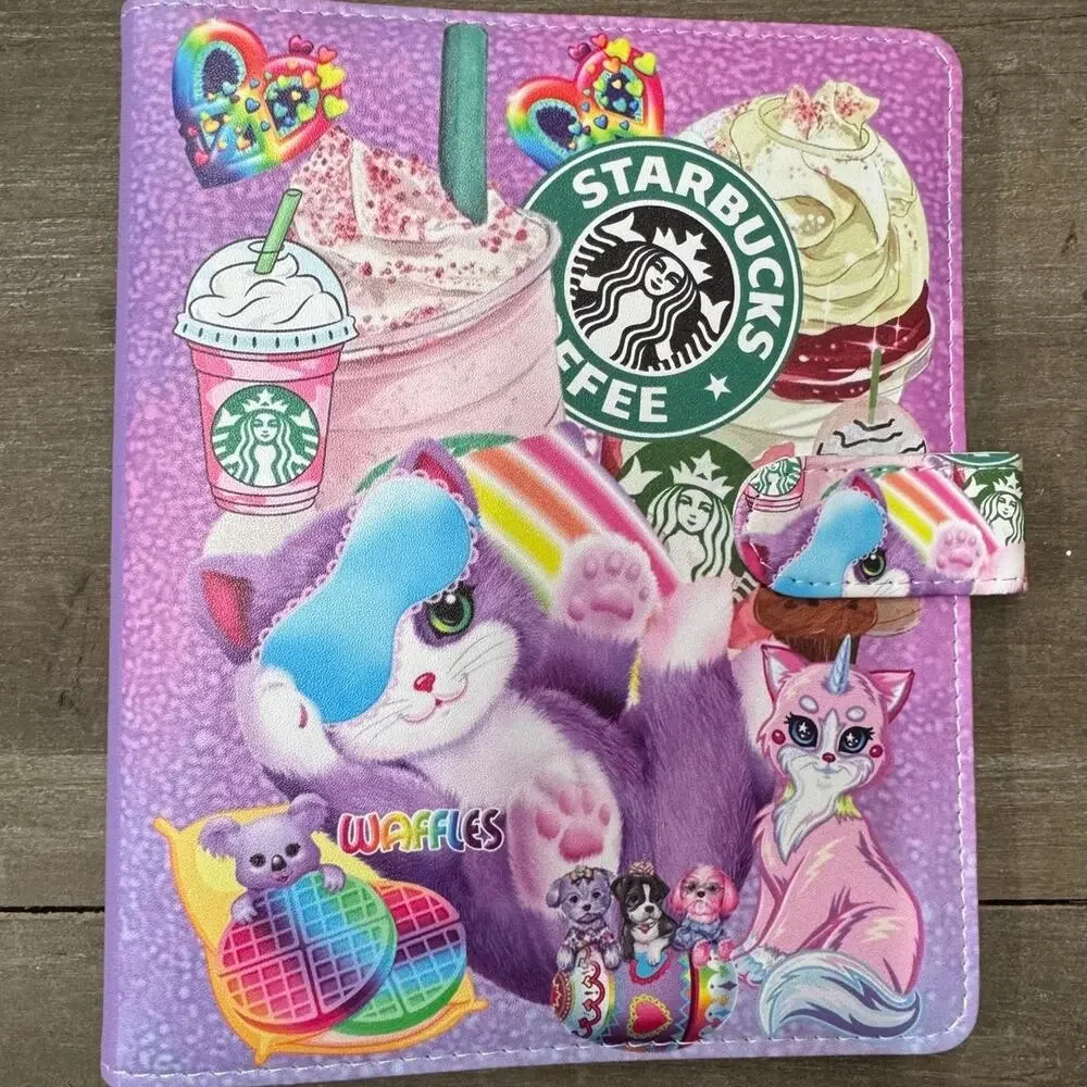 Lisa Frank Starbucks A5 Binder with matching paper